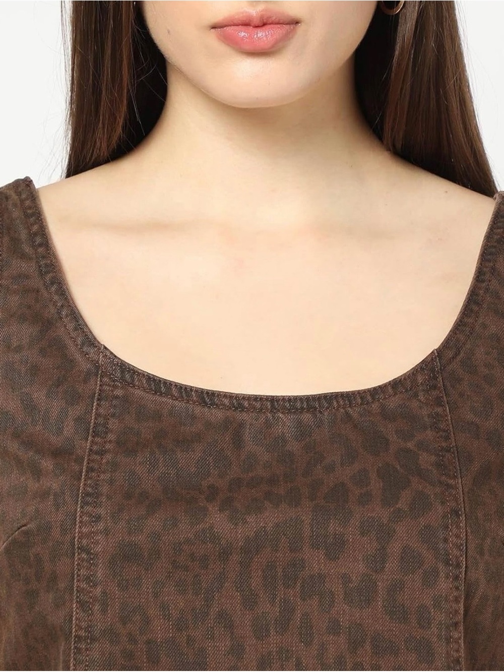 Gap denim cheetah print dress - Picture 2 of 6
